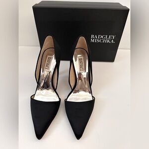 Badgley Mischka Crystal Heel Pointed Toe Pump
